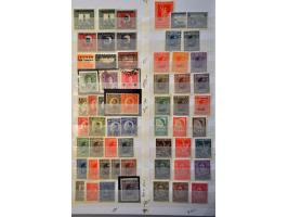 Van Konijnenburg 10 cent ongetande proeven in oranjerood, ultramarijn, donkerrood, donkergroen en donkerpaars, in paren, PC 2