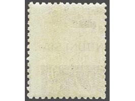 Tempel 50 sen bruin met variëteit sterk verschoven perforatie, pracht ex. 