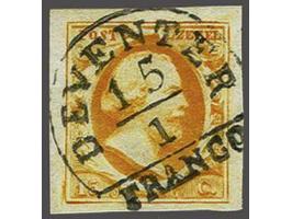 Deventer A (Ey 225) mooi op 15 cent donkeroranje, pracht ex.