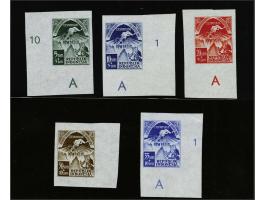 Aziatische Spelen 5 t/m 35 sen ongetande proeven met velrand, pracht ex. cat.w. 7.000
