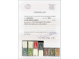Jubileum 1923 5 cent t/m 5 gulden w.b. randstukjes met certificaat Muis 2005 (nr. 81 gomrimpeltje ook deels aan voorzijde zic