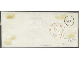 Eindhoven C groot (Ey 125) op 10 cent rood plaat IV pos. 22 op kleinformaat briefomslag 27-6-1858 naar Amsterdam