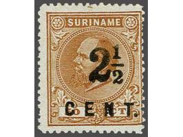 Hulpuitgifte 2½ op 50 cent oranjebruin tanding 14, pracht ex., cat.w. 400