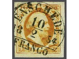 Enschede B (Ey 250) op 15 cent donkeroranje, pracht ex.