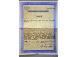 5 cent diepdonkerblauw plaat I pos. 79 met velrand en stempel Amsterdam A 1-1 (vermoedelijk 1e dag 1-1-1852), pracht ex.