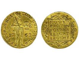Holland, dukaat goud 1763 zf-