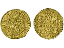 Zwolle gouden dukaat 1646 - stempelvariant 1e N in Ferdinand omgedraaid - zf
