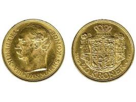 20 Kronur 1909 gold, vf-ex