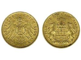 20 mark goud 1900J zf-pr