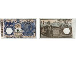 10 lire, 2x 5 lire Umberto I en 1 x 5 lire Vittorio Emanuele, added 5 francs Switzerland 1-1-1921, total 5 notes, various qua