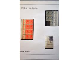 emissies Vliegende duif en Veth mooie gespecialiseerde collectie w.b. foutdrukken, variëteiten, velrandbijzonderheden, perfin