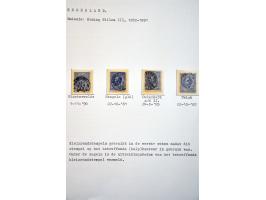 emissie 1872, gespecialiseerde collectie met tandingen, stempels en veel poststukken met beter materiaal, keurig beschreven e