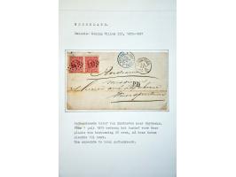 emissie 1872, gespecialiseerde collectie met tandingen, stempels en veel poststukken met beter materiaal, keurig beschreven e