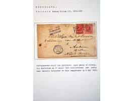 emissie 1872, gespecialiseerde collectie met tandingen, stempels en veel poststukken met beter materiaal, keurig beschreven e