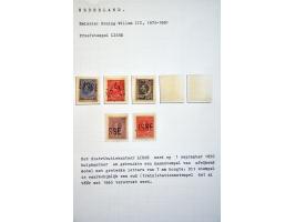 emissie 1872, gespecialiseerde collectie met tandingen, stempels en veel poststukken met beter materiaal, keurig beschreven e