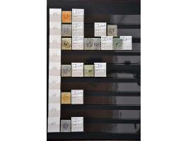 puntstempels, collectie tussen 1-255 op diverse waarden en emissies w.b. mooie afdrukken en betere kantoren, totaal ca. 300 e