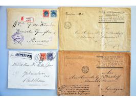 collectie poststukken (ruim 700 ex.) vanaf emissie 1864 w.b. meng- en combinatiefrankeringen, aangetekend, expresse, retour (
