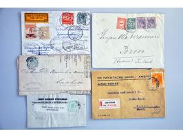 collectie poststukken (ruim 700 ex.) vanaf emissie 1864 w.b. meng- en combinatiefrankeringen, aangetekend, expresse, retour (