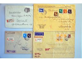 collectie poststukken (ruim 700 ex.) vanaf emissie 1864 w.b. meng- en combinatiefrankeringen, aangetekend, expresse, retour (