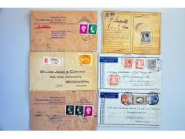 collectie poststukken (ruim 700 ex.) vanaf emissie 1864 w.b. meng- en combinatiefrankeringen, aangetekend, expresse, retour (