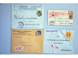 collectie poststukken (ruim 700 ex.) vanaf emissie 1864 w.b. meng- en combinatiefrankeringen, aangetekend, expresse, retour (