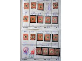 19 gelopen rondzendboekjes met beter materiaal o.a. nrs. 1-3 gestempeld en Ned.-Indië 1 en 2 gestempeld en veel port * w.b. p