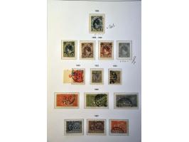 collecties vanaf 1870 gestempeld en */** met beter materiaal in 4 albums 