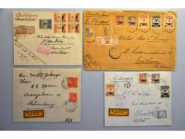 collectie speciale vluchten (ruim 150 ex.) met beter materiaal w.b. iets buitenland (o.a. Zeppelinpost) in 2 albums