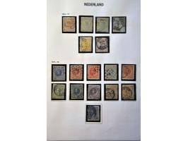 collectie gestempeld w.b. Nederland  nr. 1-29, 104, LP 12, roltanding etc. en Nederlands-Indië w.b. nr. 1 met stempel 'Poerwo