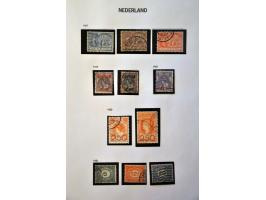 collectie gestempeld w.b. Nederland  nr. 1-29, 104, LP 12, roltanding etc. en Nederlands-Indië w.b. nr. 1 met stempel 'Poerwo