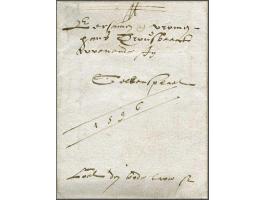 Complete frisse brief Dirrixlandt 6 July 1596 (Dirksland) naar Ooltgenspladt met geschreven bode aanduiding Lone den bode twe