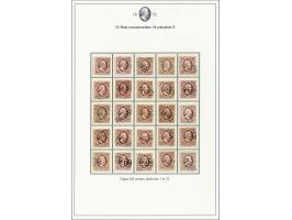 Complete plaatreconstructie van de 10 cent rood plaat X in over het algemeen goede kwaliteit