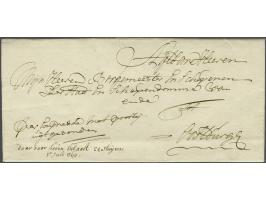 Complete brief Sluis 30 juni 1769 aan de burgemeester en schepen in Oostburg met geschreven Per Expresse met Poortij uijtgeso
