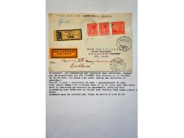 luchtpost, collectie van 11 uit Oostenrijk afkomstige poststukken in 1928 verzonder via de KLM Indië lijn
