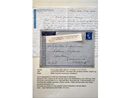 luchtpost "Airmailpaper from 5 grams to Aerogram", kleine collectie van 12 enveloppen w.b. enkele rampstukken en per KLM verv