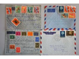 luchtpost, collectie van 8 per Zeppelin vervoerde poststukken w.b. 1 ex. met complete ANVV-serie     