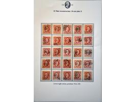 Complete plaatreconstructie van de 10 cent rood plaat X in over het algemeen goede kwaliteit