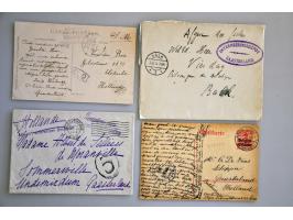 Kamp Gaasterland poststukken (17 ex.) w.b. Rijks-Interneringsdepot, Interneringsdepot Gaasterland etc. 1914-1916 en iets docu