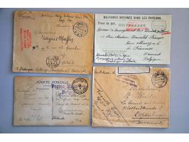 Kamp Gaasterland poststukken (17 ex.) w.b. Rijks-Interneringsdepot, Interneringsdepot Gaasterland etc. 1914-1916 en iets docu