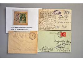 Kamp Gaasterland poststukken (17 ex.) w.b. Rijks-Interneringsdepot, Interneringsdepot Gaasterland etc. 1914-1916 en iets docu
