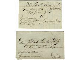 Schuitpost, brief Rhijnvreugd bij Leiderdorp-Zwammerdam Per Utrechtse Schuijt van Leijden 23 Sept 1806 en omslag gerecommande