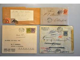 fdc's en poststukken, diverse restantcollecties w.b. jaren '50 op bladen etc. in 2 albums, 2 mapjes en envelop