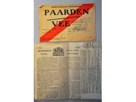 fdc's en poststukken, diverse restantcollecties w.b. jaren '50 op bladen etc. in 2 albums, 2 mapjes en envelop