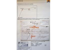 7 poststukken met departementstempels 1811-1813 w.b. combinatie met distributie ZVVAMMERDAM, 122 HEERENVEEN op wikkel met bri