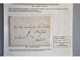 2 expresse poststukken resp. Zaandam-Purmerend 1826 geschreven per expresse tot Buiksloot (dan per schipper), interessante in