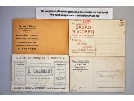reclame op achterzijde kaart 100 ex. oude en zeer oude in album