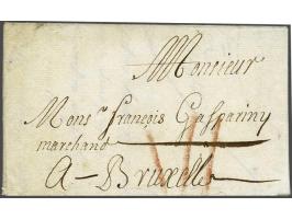 Complete frisse (Franstalige) brief van Londres 5 octob 1697 naar Bruxelles, port VI sols