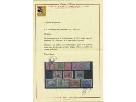 Rode Kruis 1 centiem t/m 10 frank met certificaat Pierre Kaiser 2019, cat.w. 3700