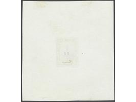 Blok Borgerhout 70 centiem bruin met variëteit geheel ongetand en specimen opdruk, pracht ex. zonder gom, cat.w. 400