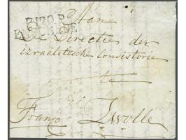  P.120.P ENSCHEDE pracht afdruk op brief 26 Julij 1813 naar De Directie der Israëlitischen Consistorie te Zwolle, 4 St. port 